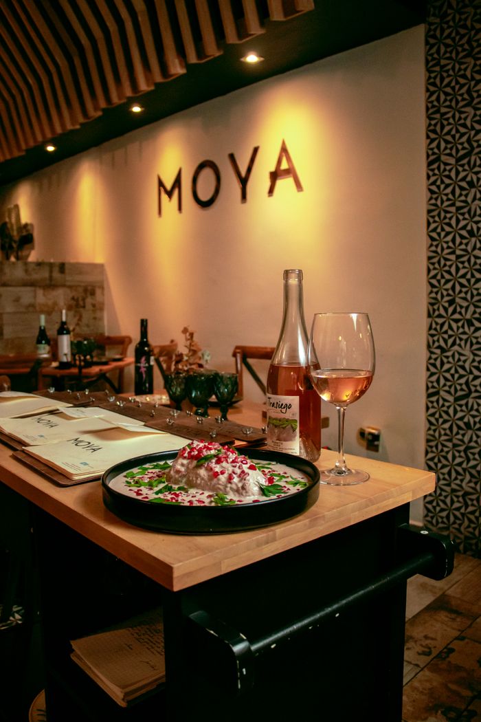 services-03 Elegant restaurant setting showcasing gourmet dish and wine pairing with warm ambiance.